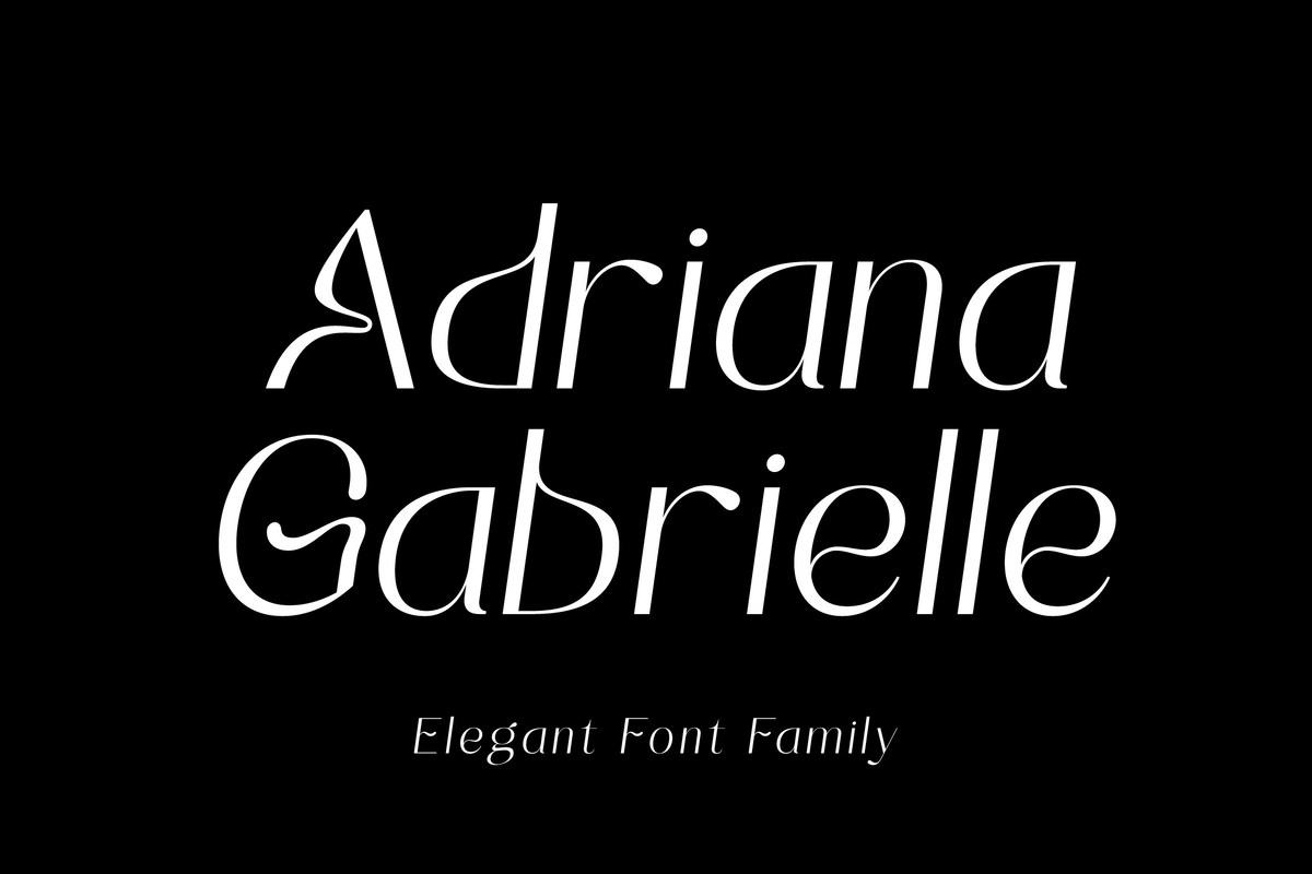 Przykład czcionki Adrianna Gabrielle Bold Italic